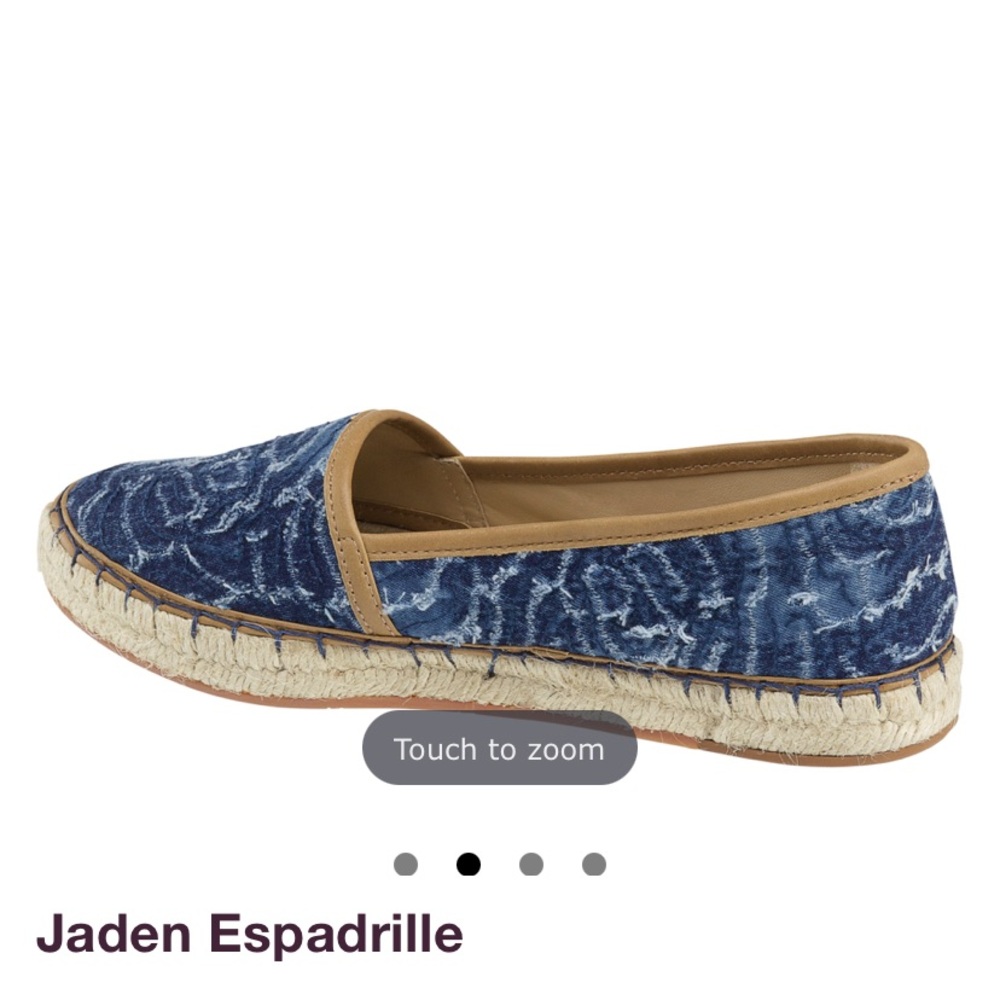 JOHNSTON & MURPHY Jaden Espadrille Italian Floral Cork Blue - Picture 6 of 14